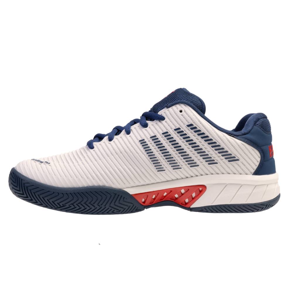 K Swiss Hypercourt Express 2 Men's Tennis Shoes - White/Blue | Lightweight & Durable Court Shoes for Men | Perfect for Tennis, Pickleball & Casual Wear