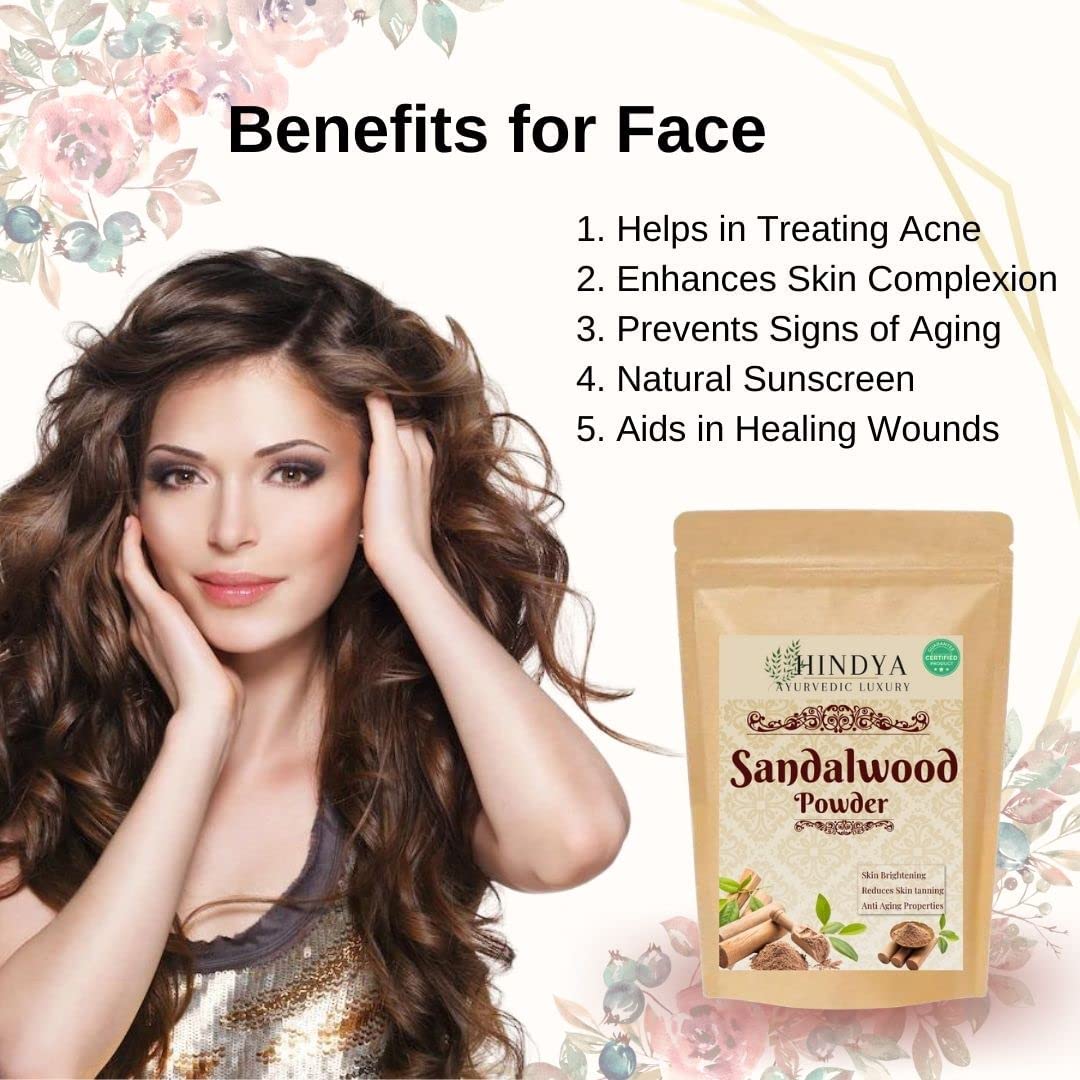 Pure Sandalwood Powder (Chandan) 3.5 oz (100g) - Natural Face Mask & Pooja Rituals - Skin Care & Spiritual Ceremonies