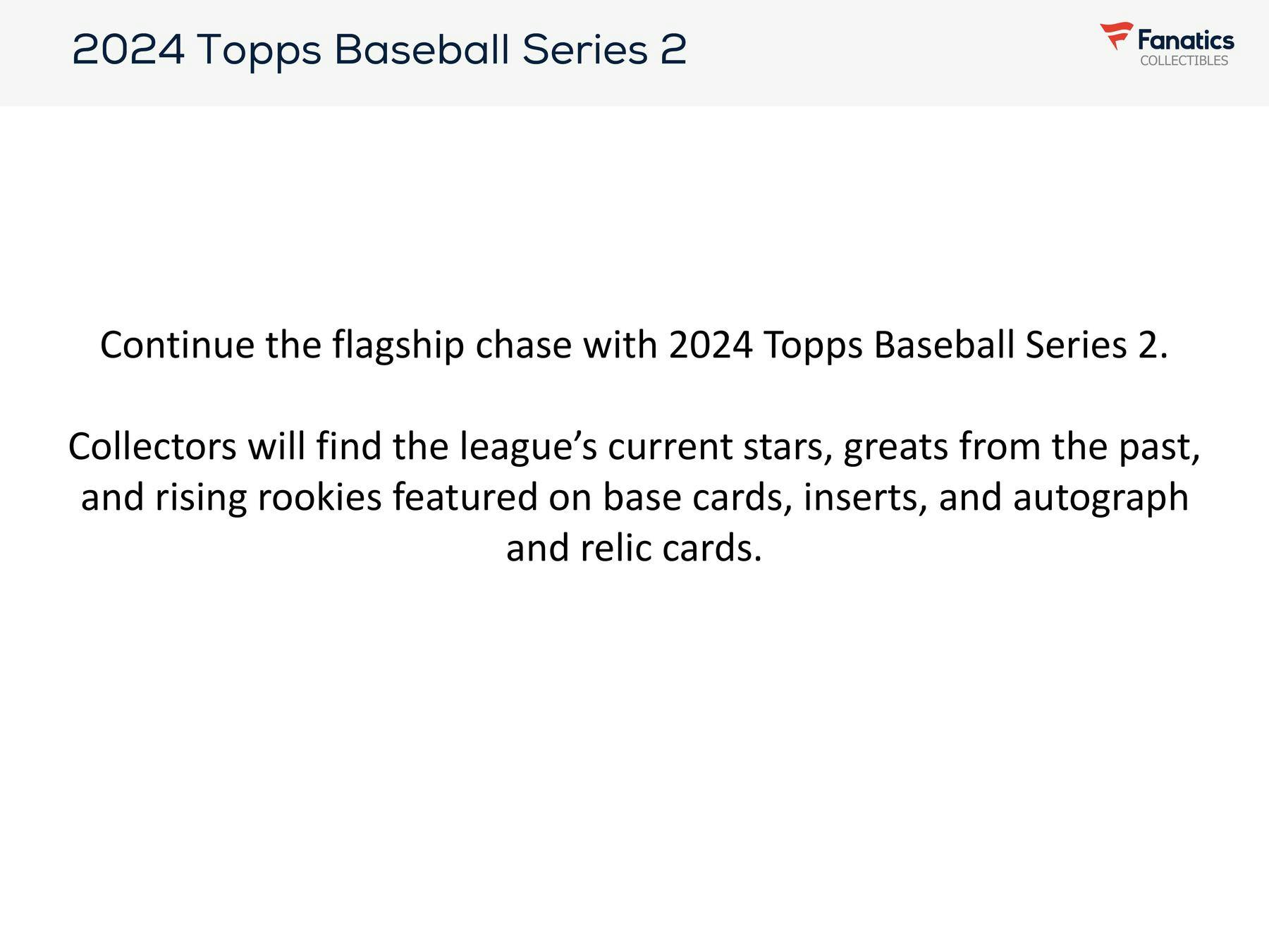 2024 Topps Series 2 Baseball Blaster Box - 36 Trading Cards with Exclusive Inserts & Rookies | Perfect for Collectors, Fantasy Sports & Gifts