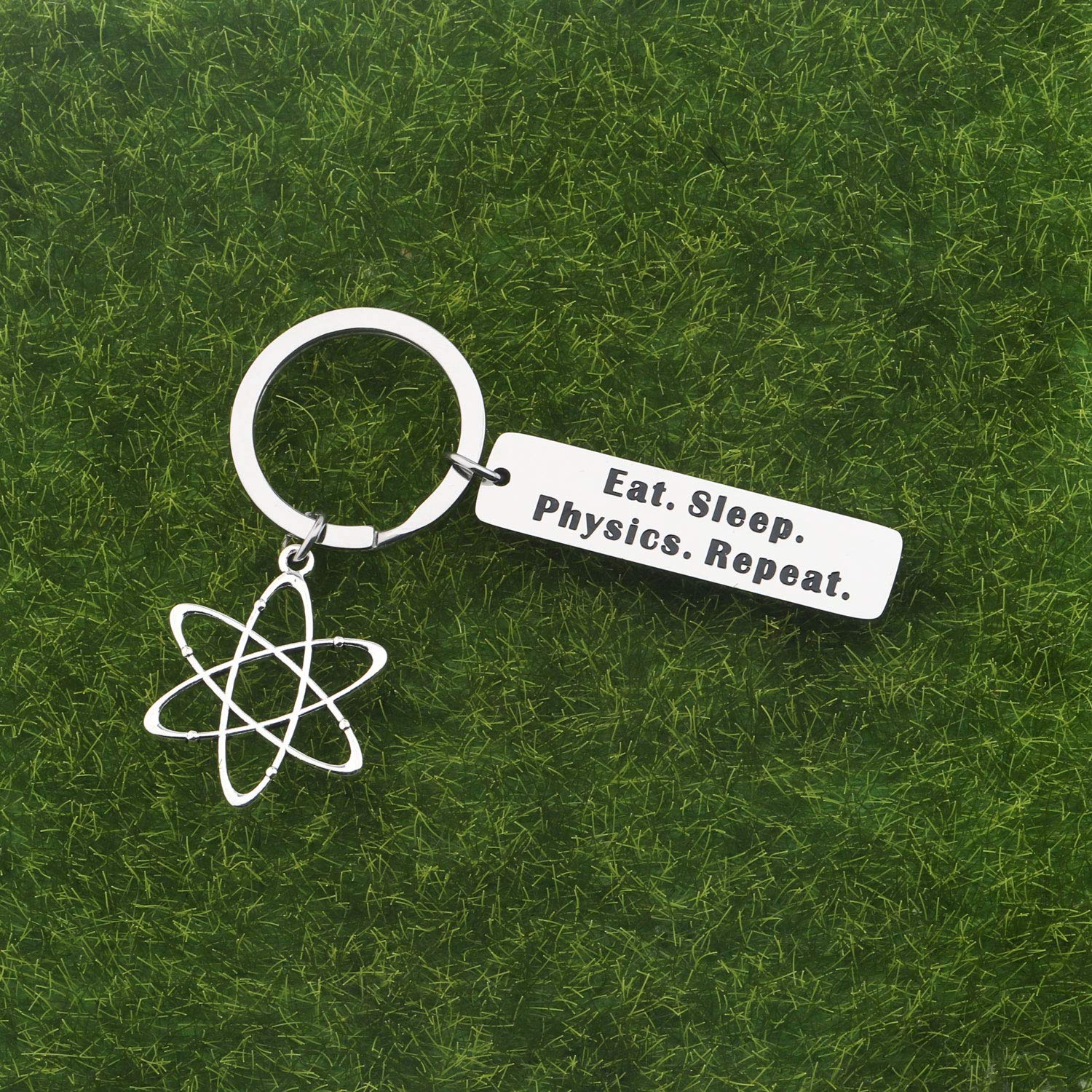 Funny Physicist Keychain - Eat Sleep Physics Repeat - Unique Physics Lover Gift for Science Enthusiasts - Perfect for Graduation, Birthday & Teacher Appreciation