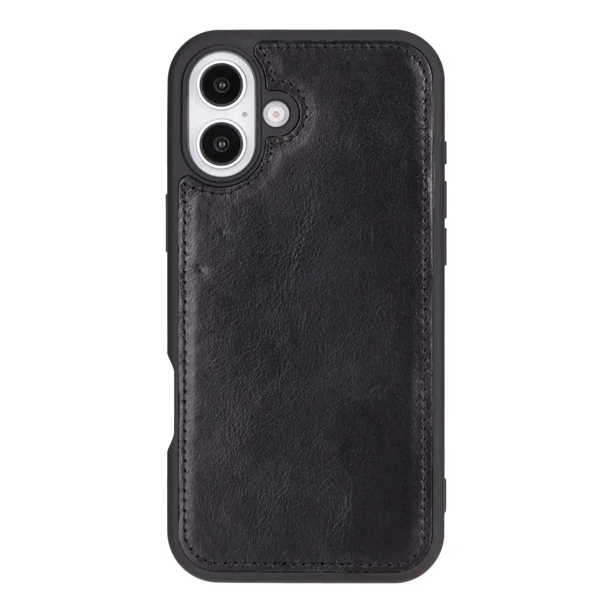 Premium Black Leather Wallet Case for iPhone 16 - Slim Protective Cover with RFID Blocking & Card Slots | Perfect for Everyday Use, Travel & Business Meetings