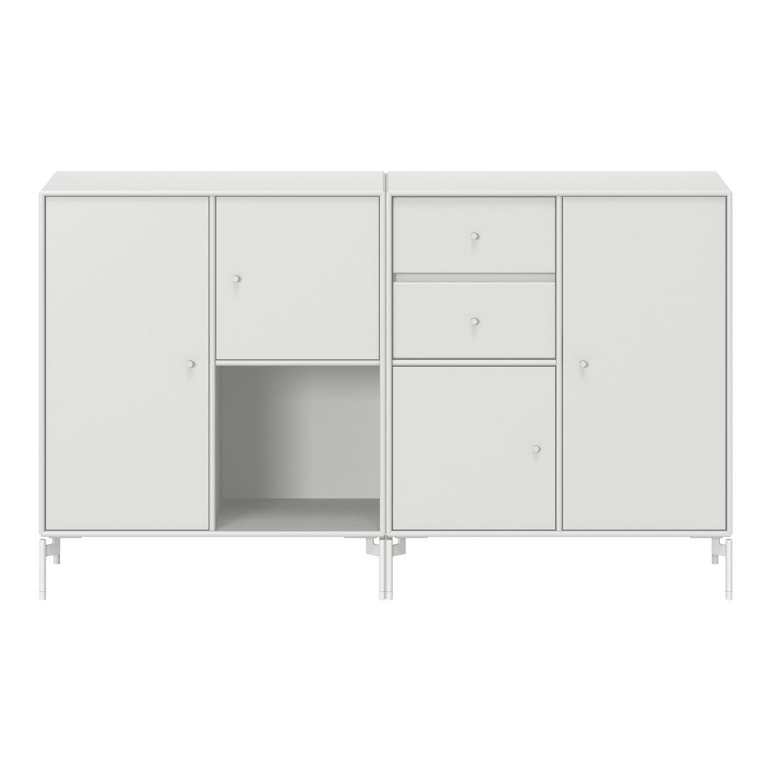 Modern Couple Sideboard with Sturdy Wooden Legs - Stylish Storage Cabinet for Living Room, Bedroom, or Entryway