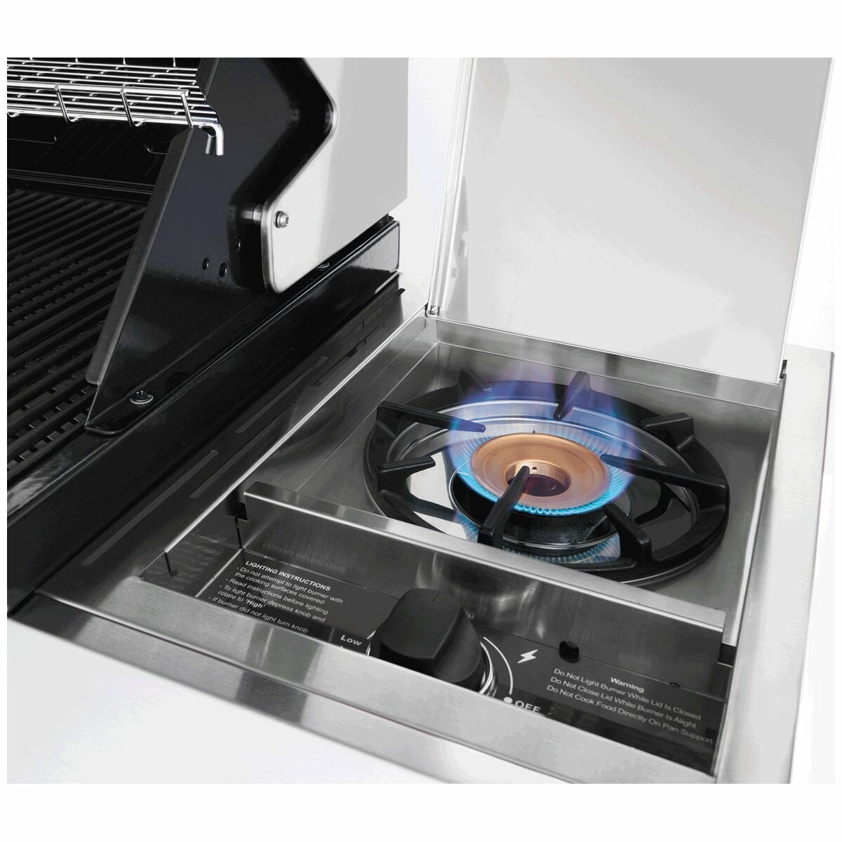 Beefeater 1200 Series 4 Burner LPG BBQ Grill with Side Burner & Rolling Trolley - BMG1241SB - Perfect for Backyard BBQs, Outdoor Cooking, and Family Gatherings