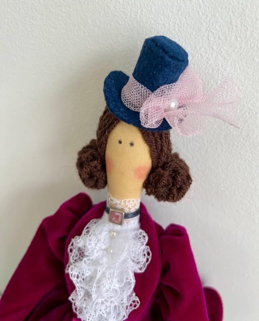 Tilda Mademoiselle Adelina Handmade Rag Doll - Regency & Rococo French Court Style Art Doll | Romantic Princess Gift for Girls | Perfect for Tea Parties, Nursery Decor & Collectible Displays