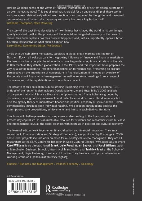 Financialization At Work: Understanding Financial Markets & Investment Strategies for Business Growth | Finance Books for Entrepreneurs & Investors