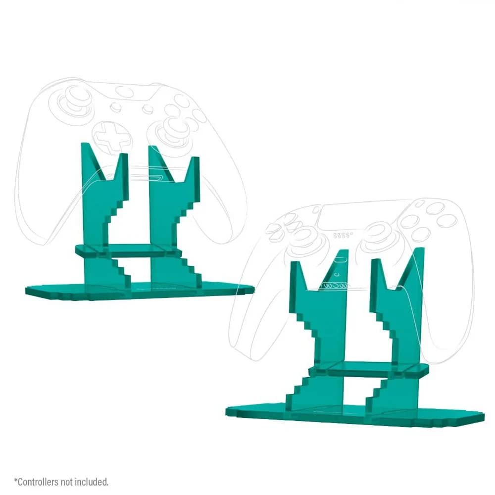 Hyperkin Pixel Art Universal Controller Stand for Xbox, PlayStation, Nintendo Switch & More - Teal | Gaming Accessory for Organized Gaming Setup & Display