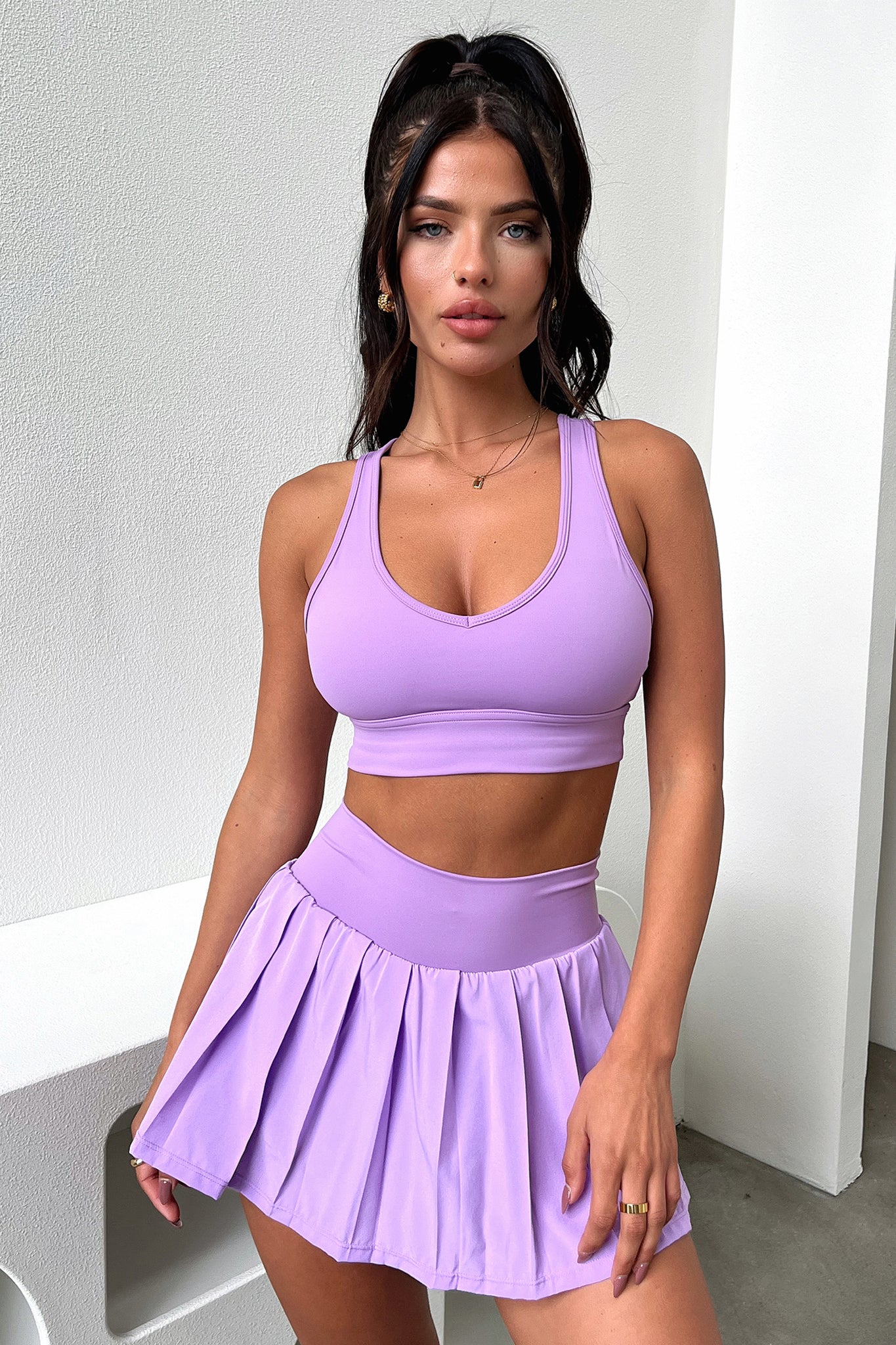 Alani High Support Sports Bra for Women - Purple | Workout, Running, Yoga & Gym Essentials