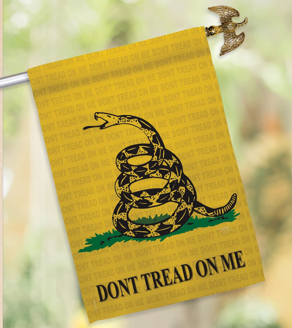 Breeze Decor Gadsden Americana House Flag Set 28x40 - Patriotic Outdoor Decor