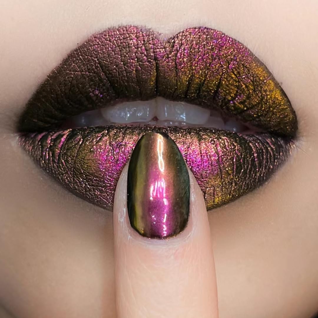 Chameleon Chrome Nail Powder - 8 Box Set of Mirror Glitter Pigment for Gel Nails | Shiny Metallic Nail Art Supplies | Perfect for Salon, Manicure, Party & Special Occasion Nail Designs