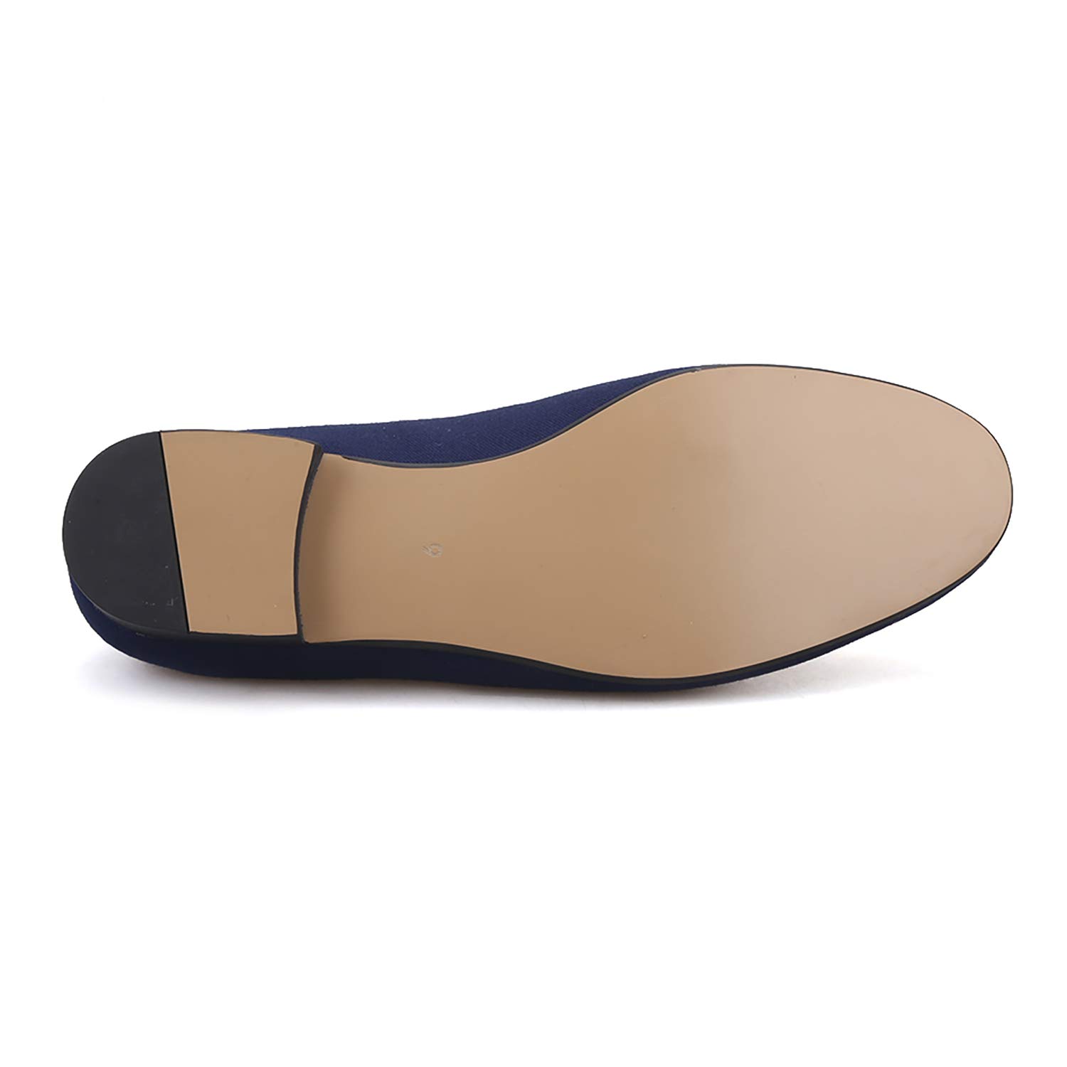 HI&HANN Men's Canvas Loafers with Anchor Embroidery - Slip-On Dress Shoes for Casual & Formal Wear - Smoking Slippers & Comfortable Flats for Men - Perfect for Office, Parties, and Everyday Use