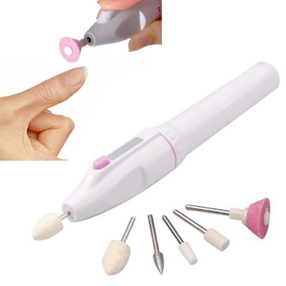 Kazenzo 5-in-1 Electric Nail Drill Machine for Manicure & Pedicure - Professional Nail Art Decorator, Grinder, Polisher & Grooming Tool Kit - Perfect for Salon & Home Nail Care