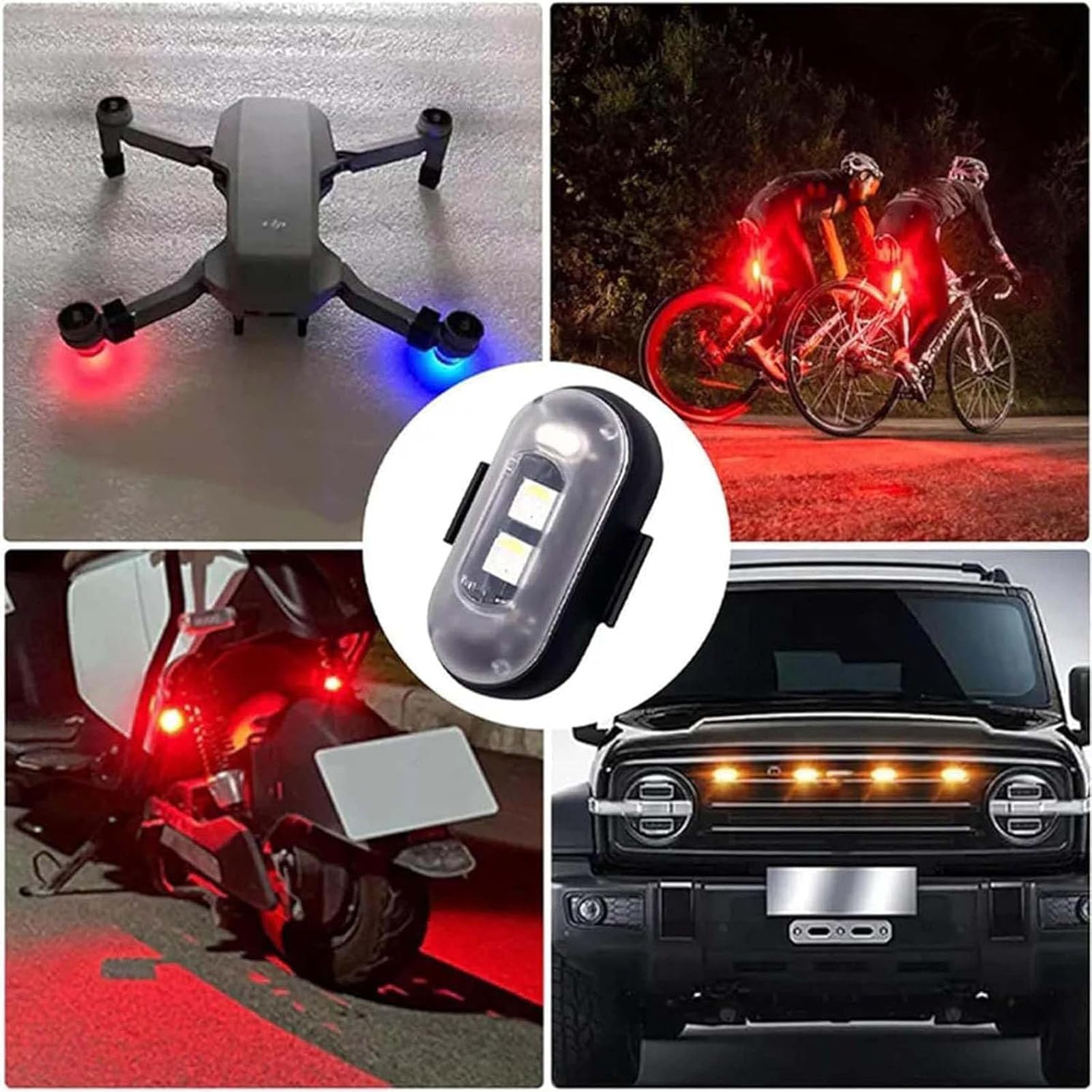 Lilyrhyme Summer Wireless LED Car Lights with Remote Control - Interior Strobe Lighting for Cars, Parties, and Night Driving (2PCS)