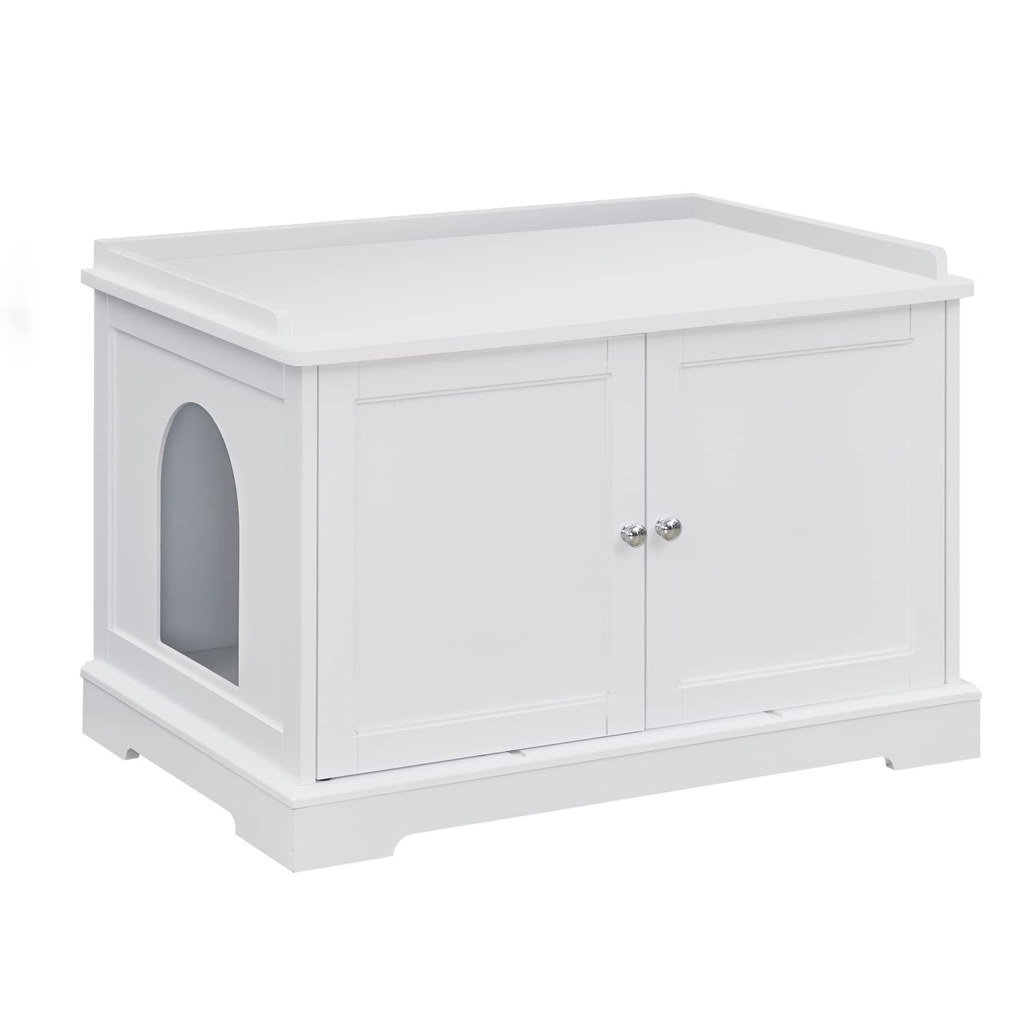 SweetGo Cat Washroom Storage Bench - Cat Litter Box Cover with Solid MDF Structure, Spacious Storage Space & Easy Assembly | Fits Most Litter Boxes | Perfect for Small Spaces & Home Decor