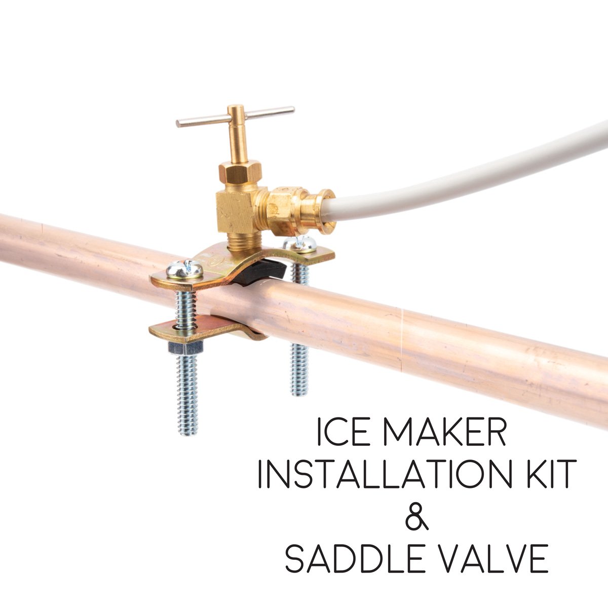 PEX Ice Maker Installation Kit – 25ft Flexible Tubing for Refrigerator Water Lines with Self-Piercing Saddle Valve, 1/4