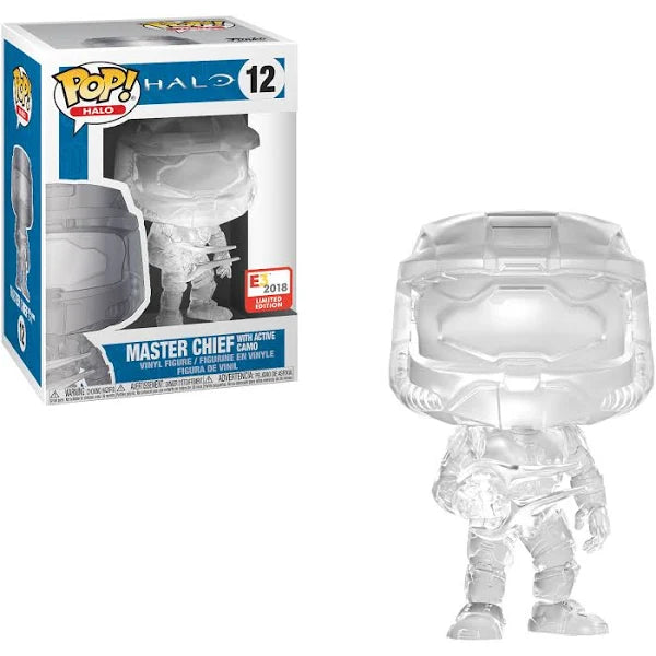 Halo Master Chief with Active Camo #12 Action Figure - Collectible Video Game Character for Fans & Display - Perfect for Gaming Rooms, Offices, and Gift Giving