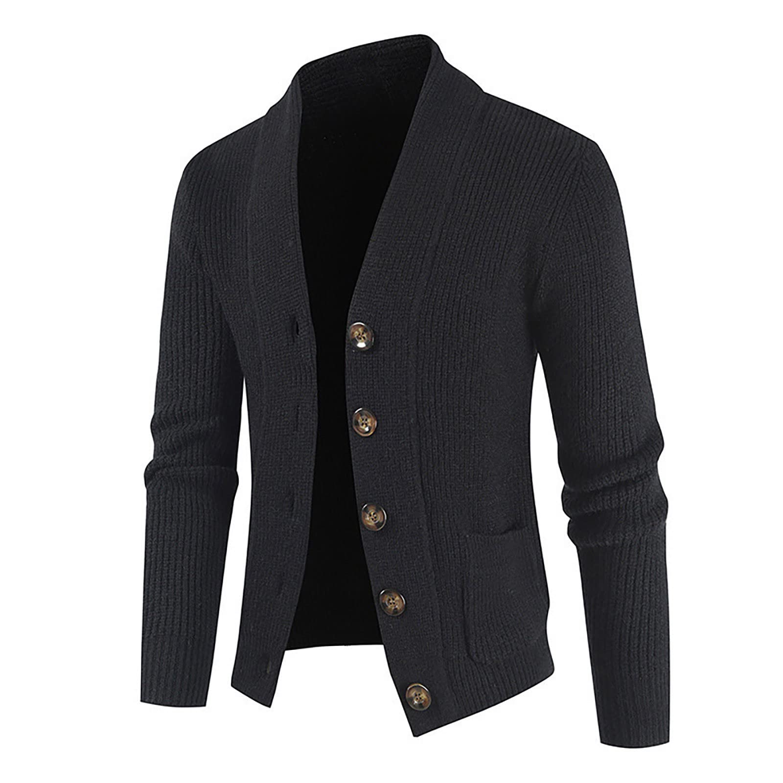 Men's Fashion Loose Cardigan Warm Lapel Jacket Sweater Knitted Coat for Autumn & Winter | Cozy Layering for Office, Dating & Casual Outfits