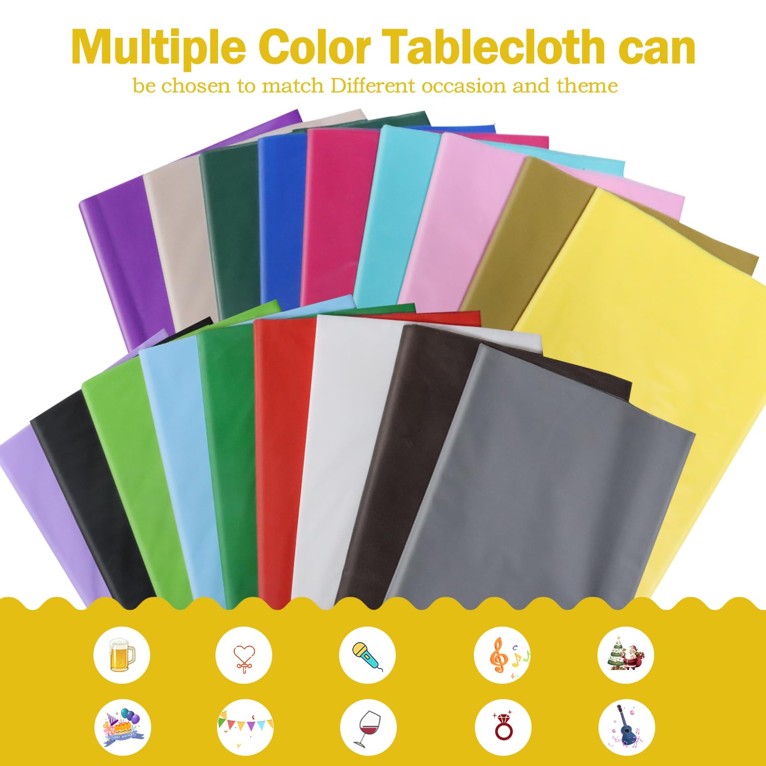 6-Pack Pink Disposable Plastic Tablecloth 54