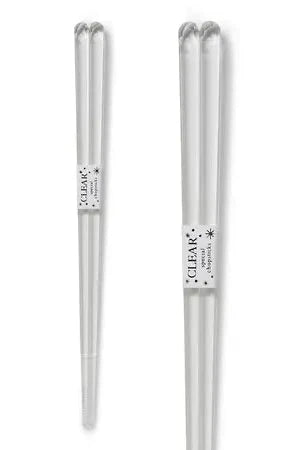 Clear Acrylic Chopsticks Set - Durable & Stylish Asian Kitchen Utensils for Sushi, Noodles, and Home Dining