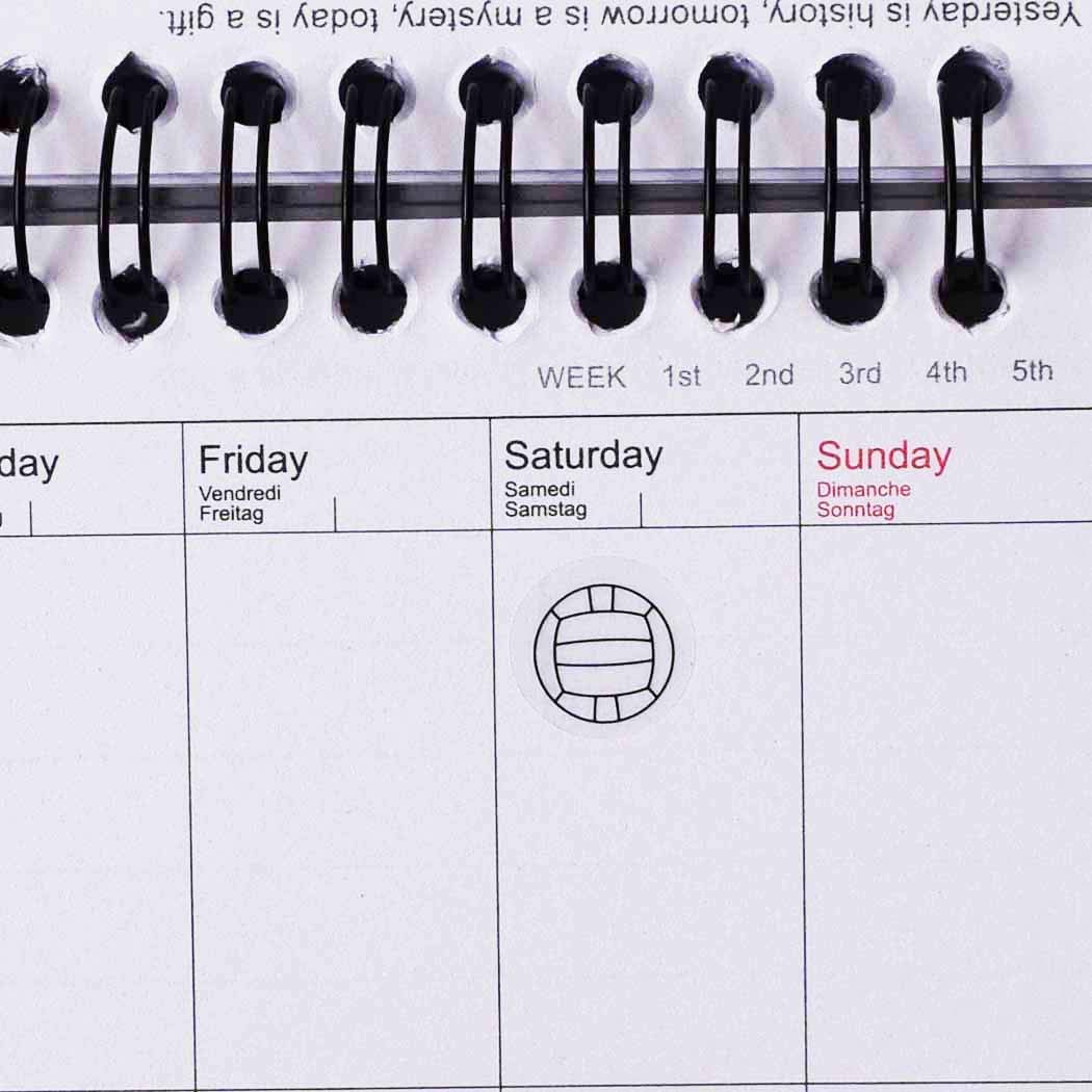 Volleyball Planner Stickers - 120 Clear Sports Labels for Scrapbooking & Crafting - Perfect for Team Schedules & DIY Projects
