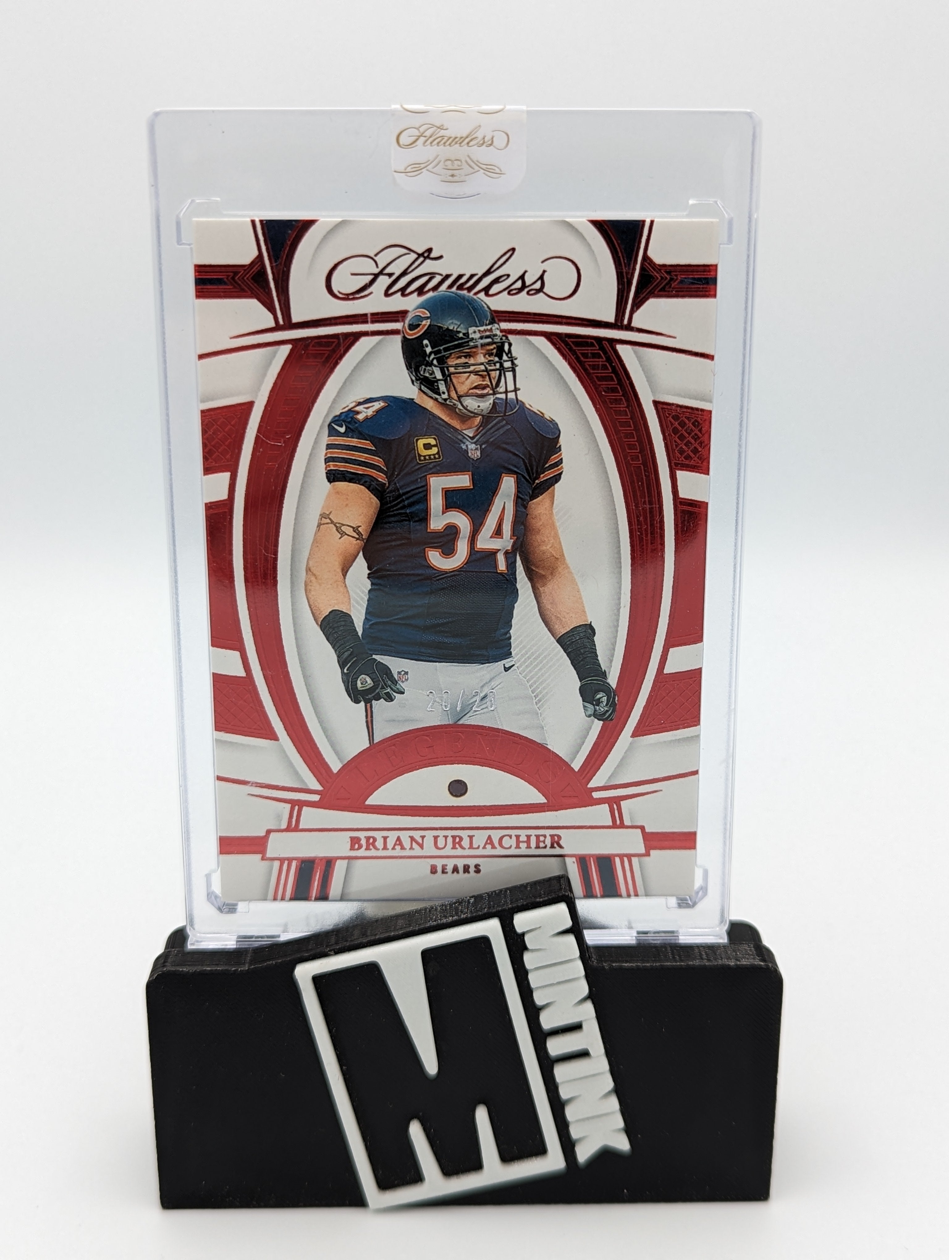 2022 Panini Flawless Legends Brian Urlacher Ruby 20/20 #87 Football Trading Card - Perfect for Collectors, Investors & Sports Memorabilia Enthusiasts