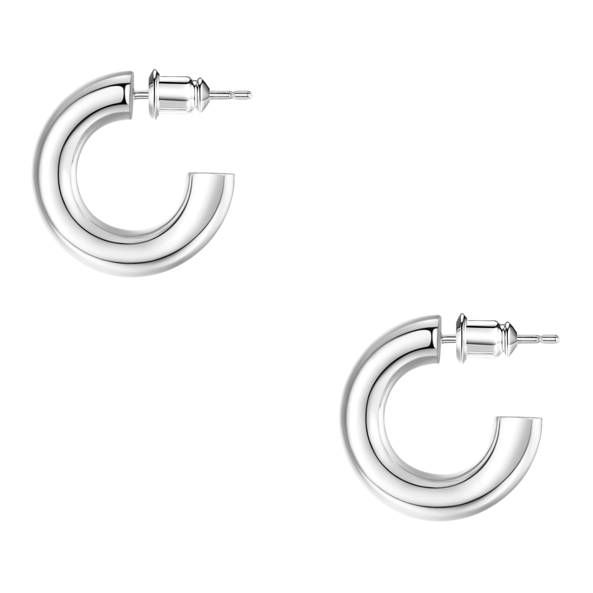 14K Gold Plated Chunky Open Hoop Earrings for Women - Lightweight Thick Gold Hoops, Trendy Gift for Girls - Perfect for Parties, Weddings & Everyday Wear