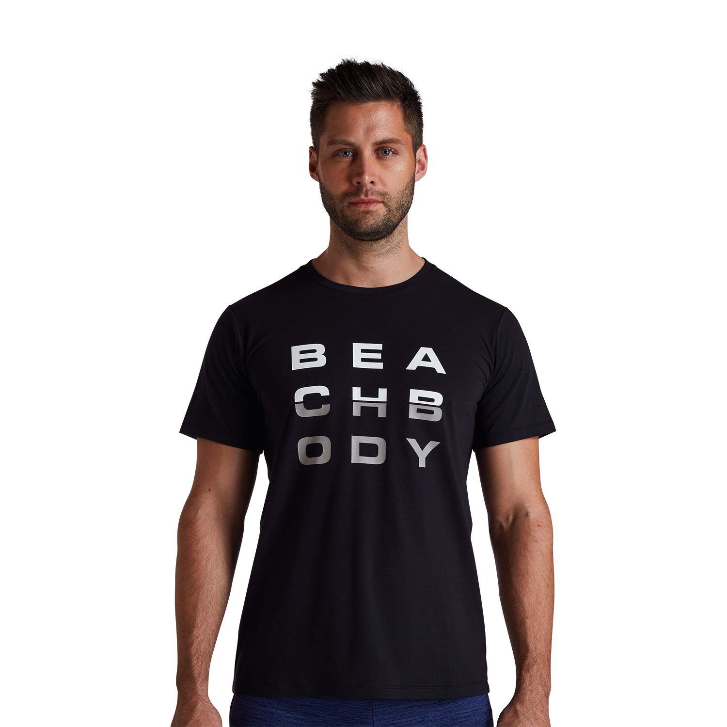 Beachbody Men's Split GFX Performance T-Shirt - Moisture Wicking Workout Shirt for Gym, Running & Fitness Training