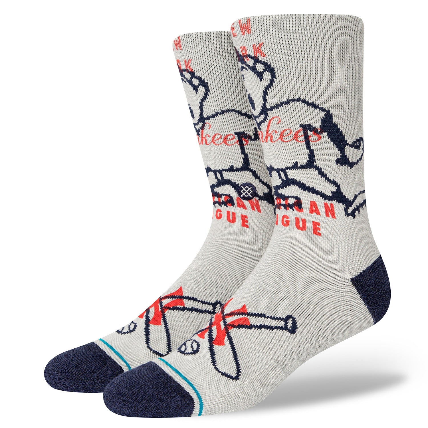Stance MLB New York Yankees Hey Batter Crew Socks - Official Baseball Socks for Yankees Fans - Perfect for Games, Sports & Casual Wear