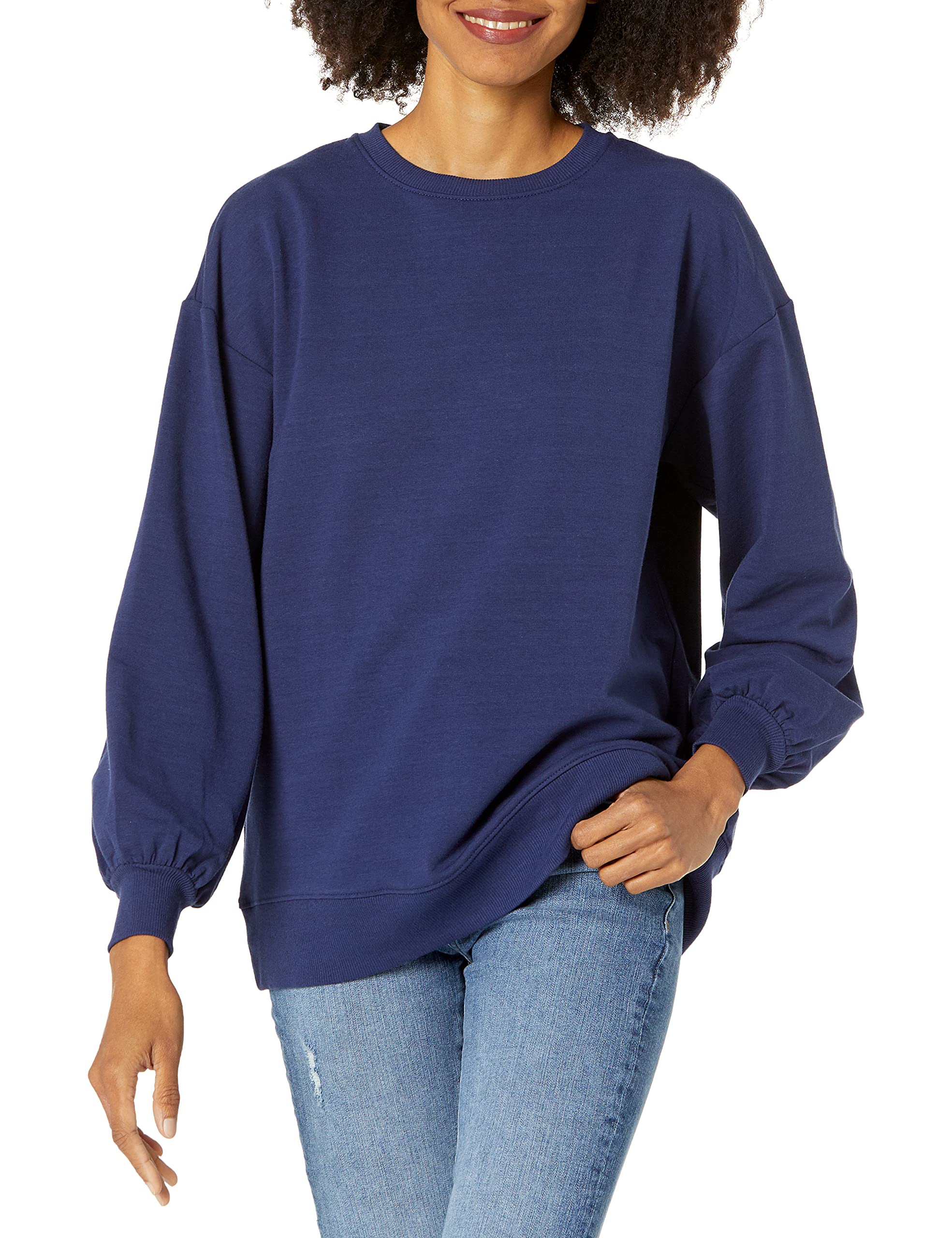 The Drop Women's Kiko Oversized Crewneck Sweatshirt | Soft Cotton Blend Pullover | Casual Loungewear & Streetwear for Women | Perfect for Relaxing at Home or Weekend Outings