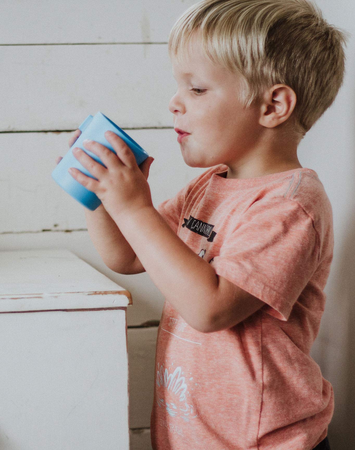 EZCUP Magnetic Fridge Cups for Kids - BPA-Free Open Top Toddler Cups for Independent Drinking - Hanging Plastic Kids Cups for Refrigerators or Water Coolers - Safe Non-Toxic USA Made - Perfect for Daycare, Home, and Travel Use