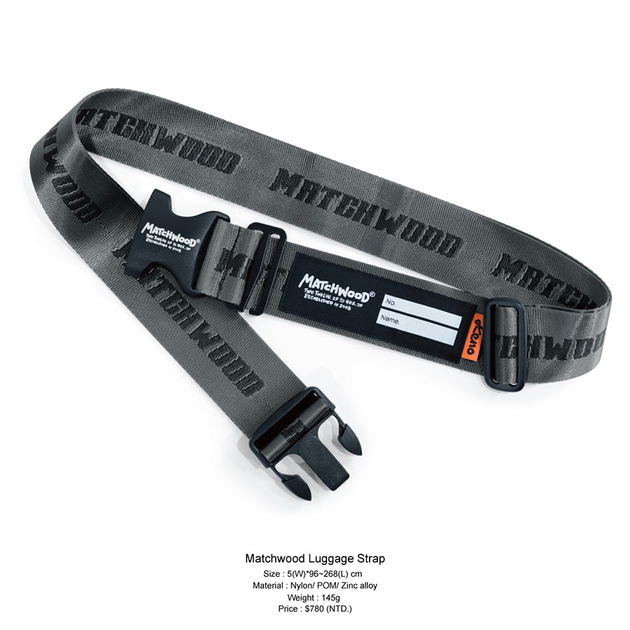 MATCHWOOD Premium Luggage Strap - Adjustable Travel Belt for Suitcases (Grey, 145g) - Secure & Organize Your Bags for Air Travel & Vacation Packing