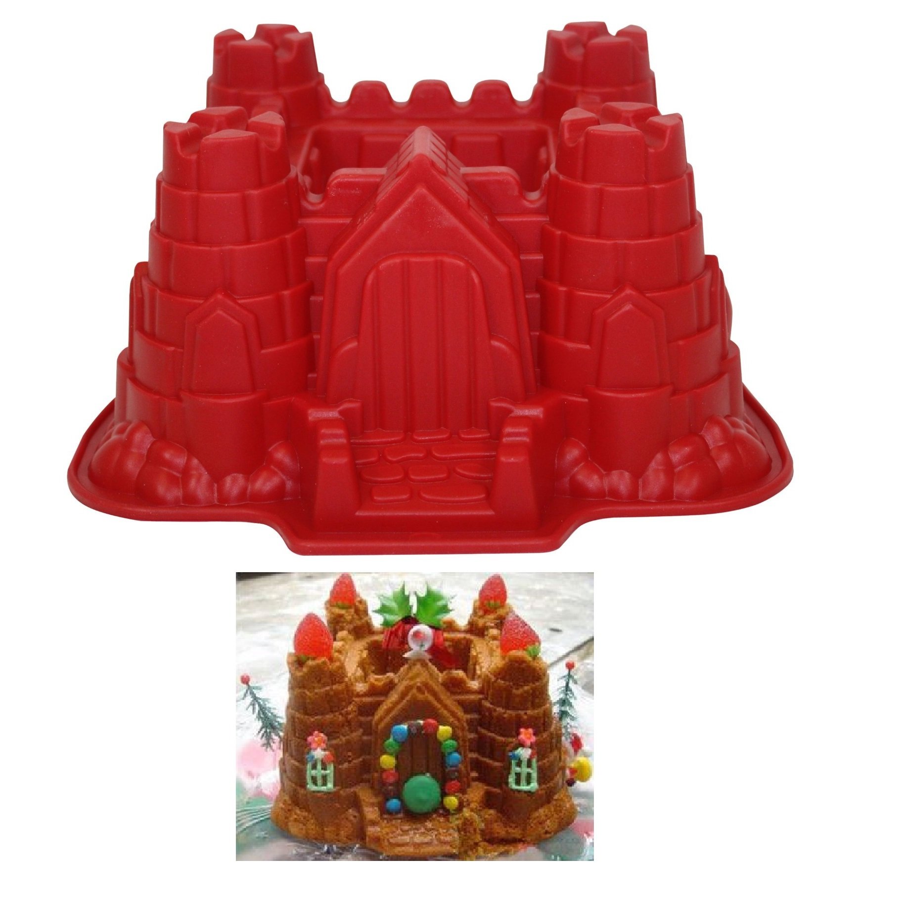 3D Castle Cake Baking Mold - Silicone Loaf Pan for Bread, Cake & Pastry - Perfect for Birthday Parties, Baby Showers & DIY Baking Projects