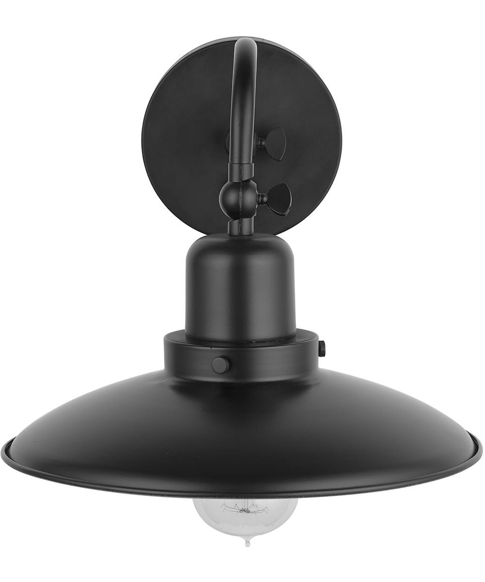 Matte Black Wall Sconce Light Fixture - Modern Single Light Wall Lamp for Bedroom, Living Room & Hallway Lighting