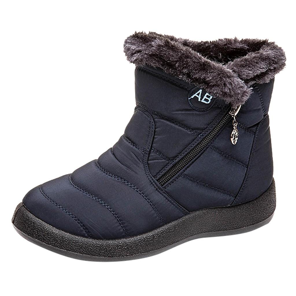 UOCUFY Women's Winter Boots - Waterproof Snow Boots with Fur Lining, Warm & Comfortable Ankle Boots for Western Fashion | Perfect for Snowy Days, Outdoor Activities & Casual Winter Wear