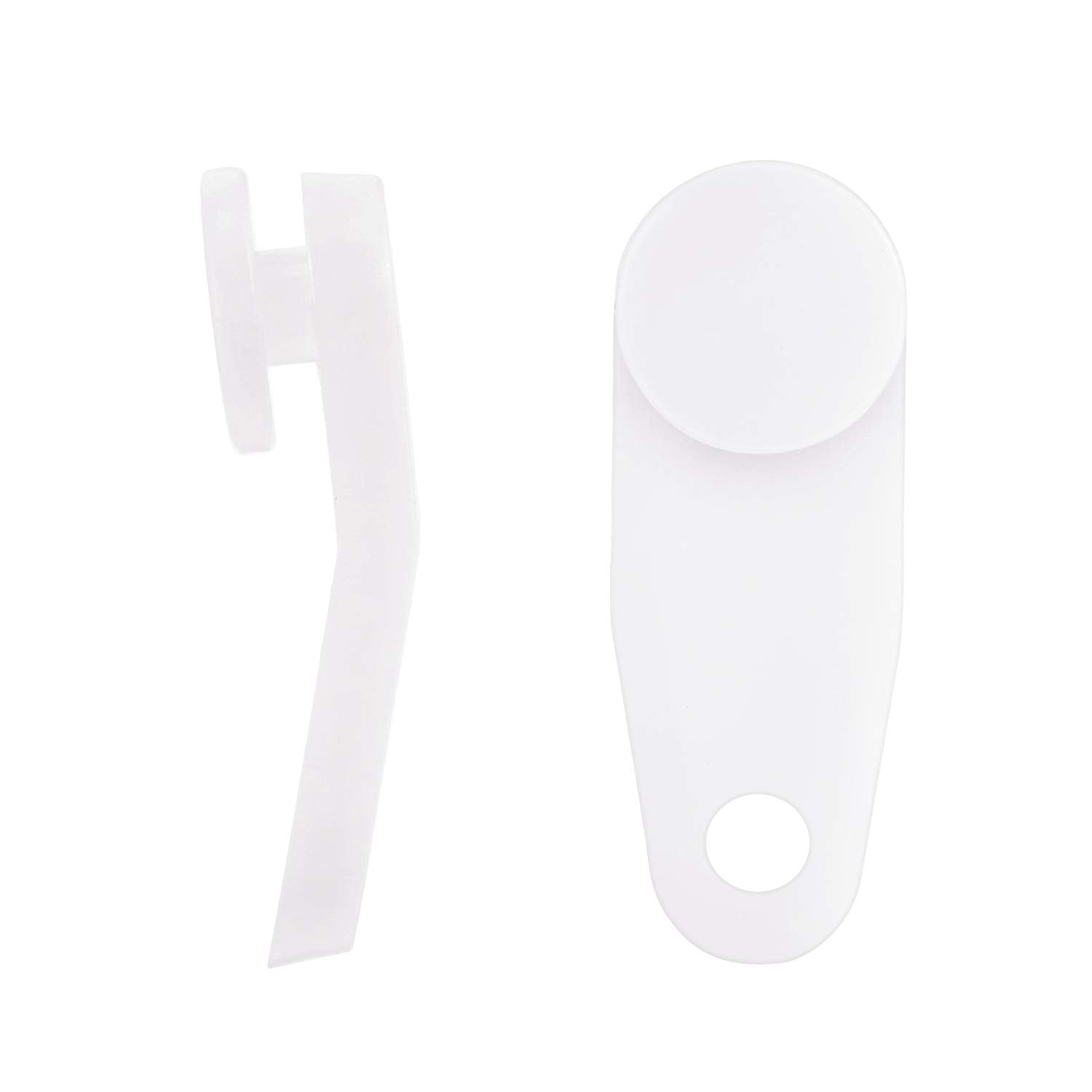 Pangda 50-Pack White Plastic Curtain Track Glider Hooks - Smooth Sliding Rail Hooks for Window & Shower Curtains - Perfect for Home, Office, and Hotel Decor