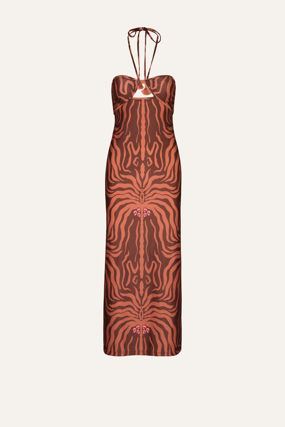 Jungle Palms Print Summer Dress - Women's Flowy Tropical Vacation Maxi Dress for Beach, Pool, and Resort Getaways