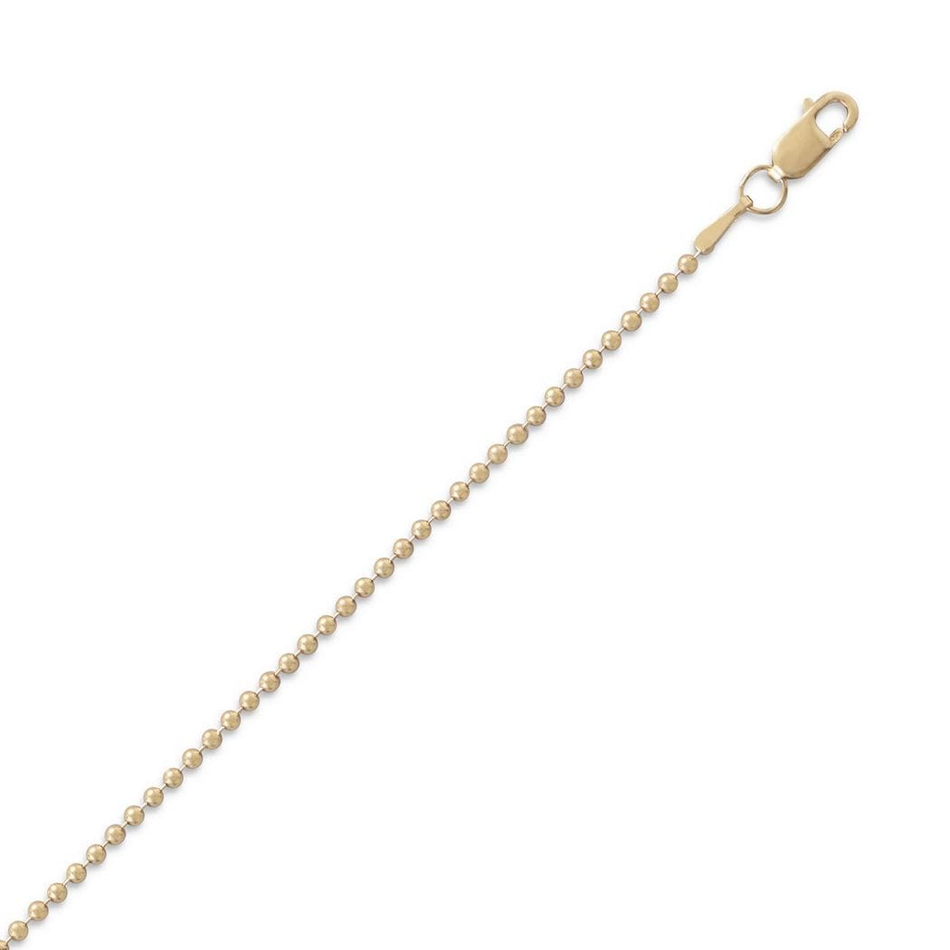 14K/20 Gold Filled 1.5mm Bead Chain Necklace for Women & Men - Dainty Layering Necklace, Gift for Her/Him, Wedding Jewelry, Everyday Wear