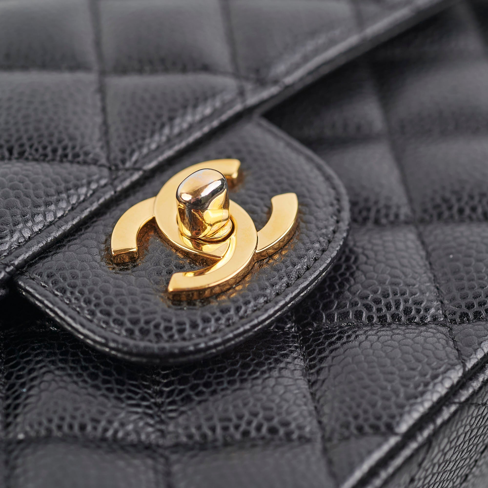 Chanel Small Caviar Leather Double Classic Flap Bag Black 12 Series - Luxury Crossbody Purse for Women, Perfect for Date Night & Special Occasions