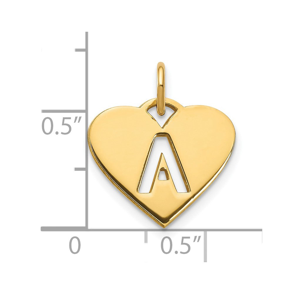 Gold Heart Cutout Letter A Pendant Necklace for Women - Elegant Initial Jewelry Gift for Birthday, Anniversary & Valentine's Day - Perfect for Layering or Everyday Wear