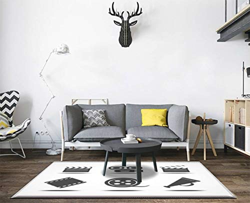 Non-Slip Thickened Runner Rug Pad - Home Area Doormat with Film Icons for Living Room, Entryway, Indoor/Outdoor Use - Perfect for High Traffic Areas & Hardwood Floor Protection