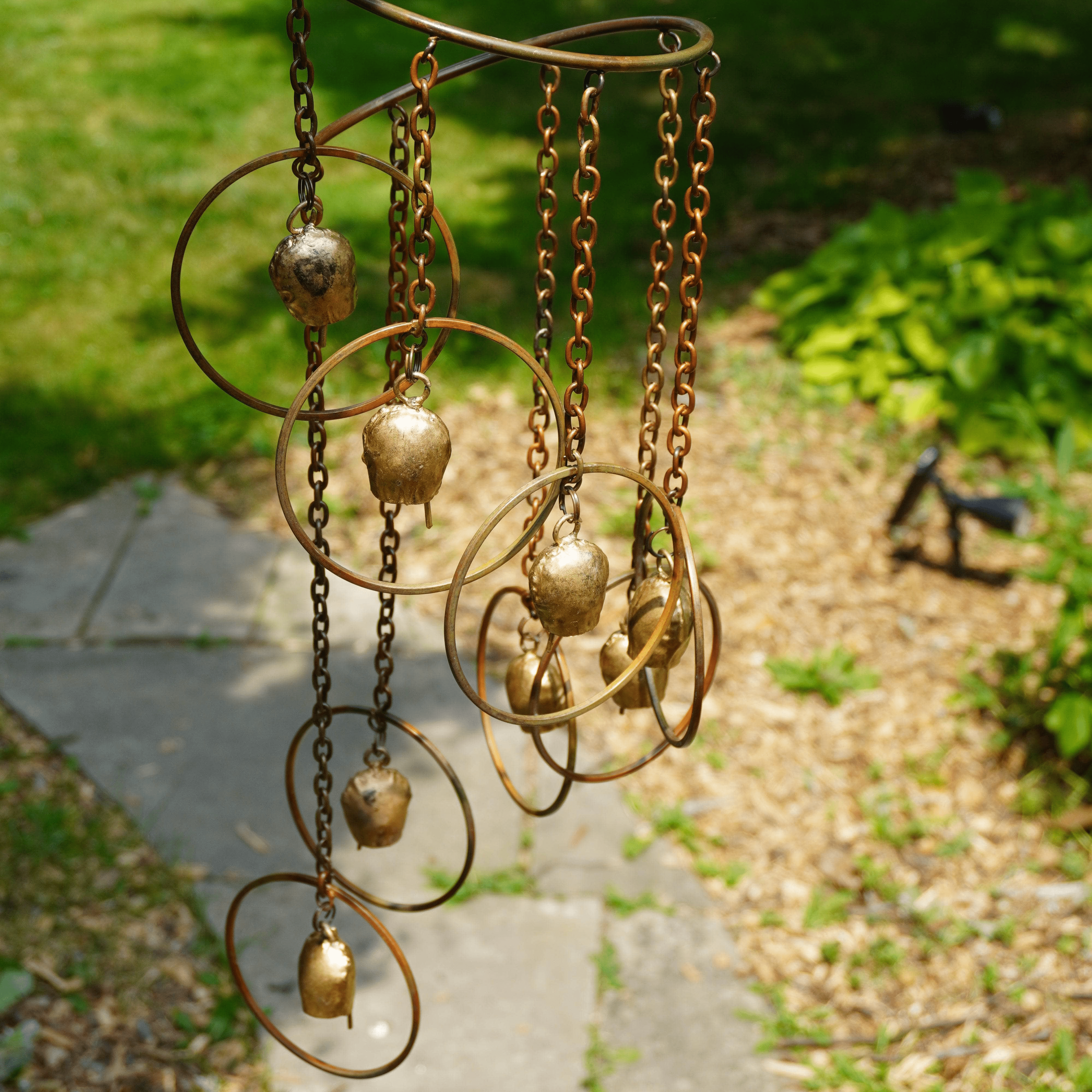 Circle with Bells Spiral Mobile - Baby Crib Musical Mobile for Nursery Decor, Soothing Newborn Sleep Aid with Gentle Chimes | Perfect for Bedrooms, Daycares & Baby Showers