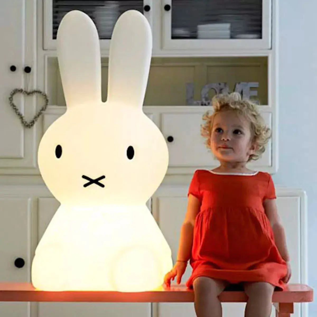 Miffy LED Night Light Extra Large - Cute Bunny Nursery Lamp for Kids Bedroom, Baby Room Decor & Cozy Nighttime Reading Light