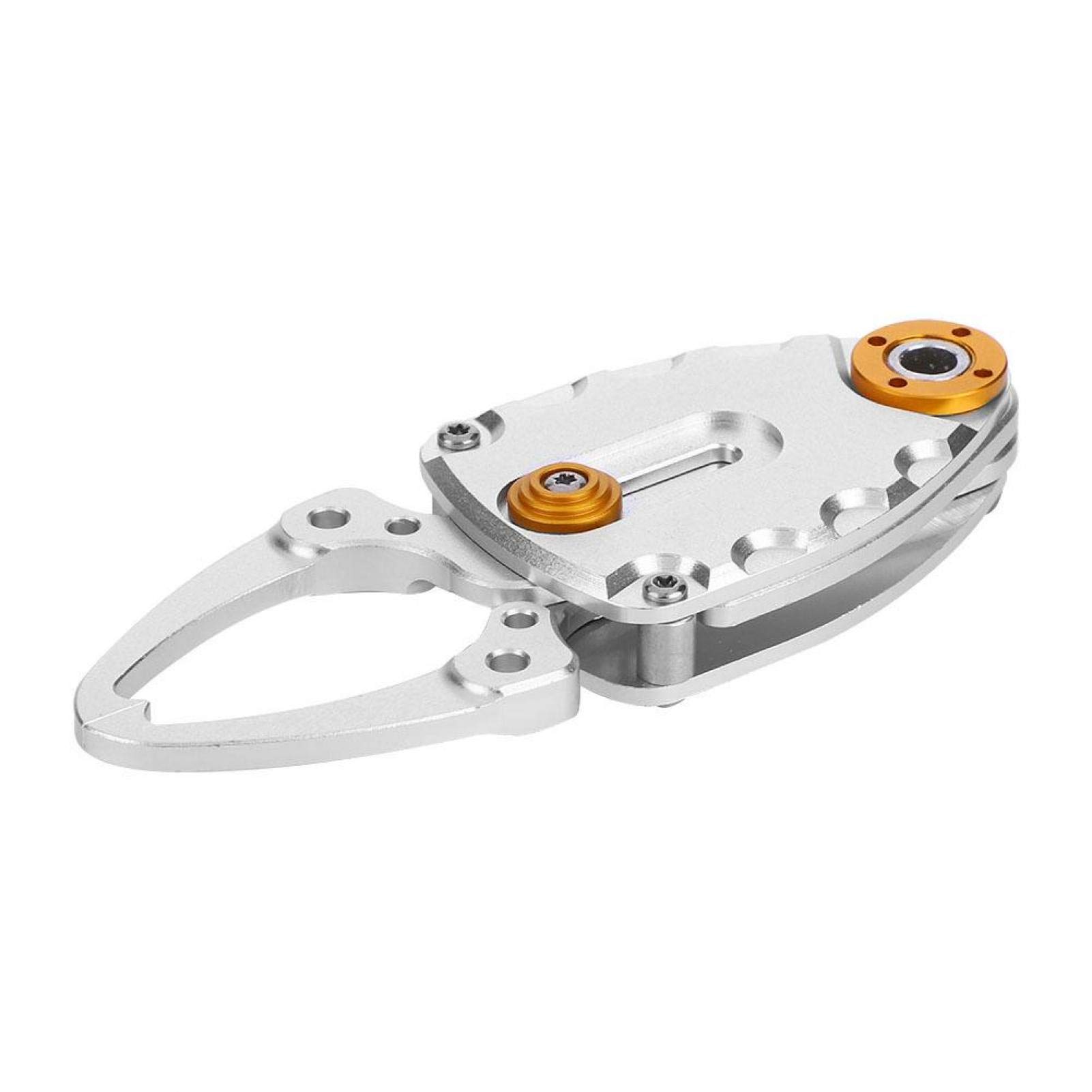 Premium Aluminum Alloy Fishing Gripper - Saltwater Fish Lip Grabber Tool with Trigger Lock for Bass, Trout & Saltwater Fishing | Portable Fish Mouth Clamp for Catch & Release (Silver) | Ideal for Deep Sea, Pier & Freshwater Fishing Adventures