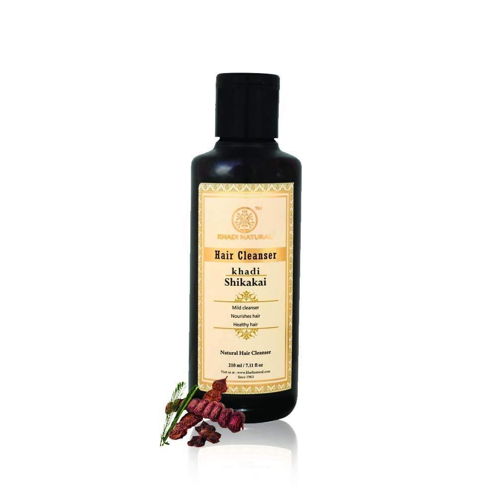 Khadi Herbal Natural Shikakai Hair Cleanser - Anti-Dull & Damage Control Shampoo for Healthy Hair - 250ml | Ayurvedic Hair Care for Shine & Strength | Perfect for Dry, Damaged & Frizzy Hair