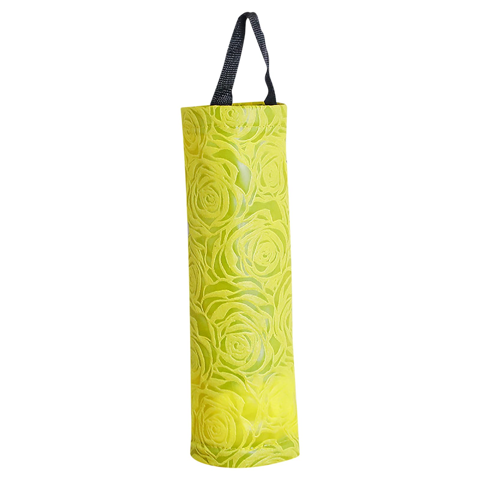 Amikadom Wall Mounted Garbage Bag Holder - Large Capacity Kitchen Organizer for Shopping Bags (Yellow) - Perfect for Pantry & Storage