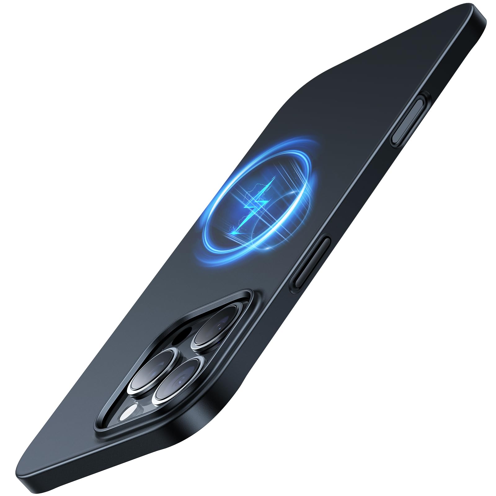 TORRAS Ultra Thin iPhone 16 Pro Case with MagSafe [Strongest Magnet] - Slim Protective Cover, Shockproof & Scratch Resistant with Soft Touch Finish - Perfect for Daily Use, Work & Travel - Black
