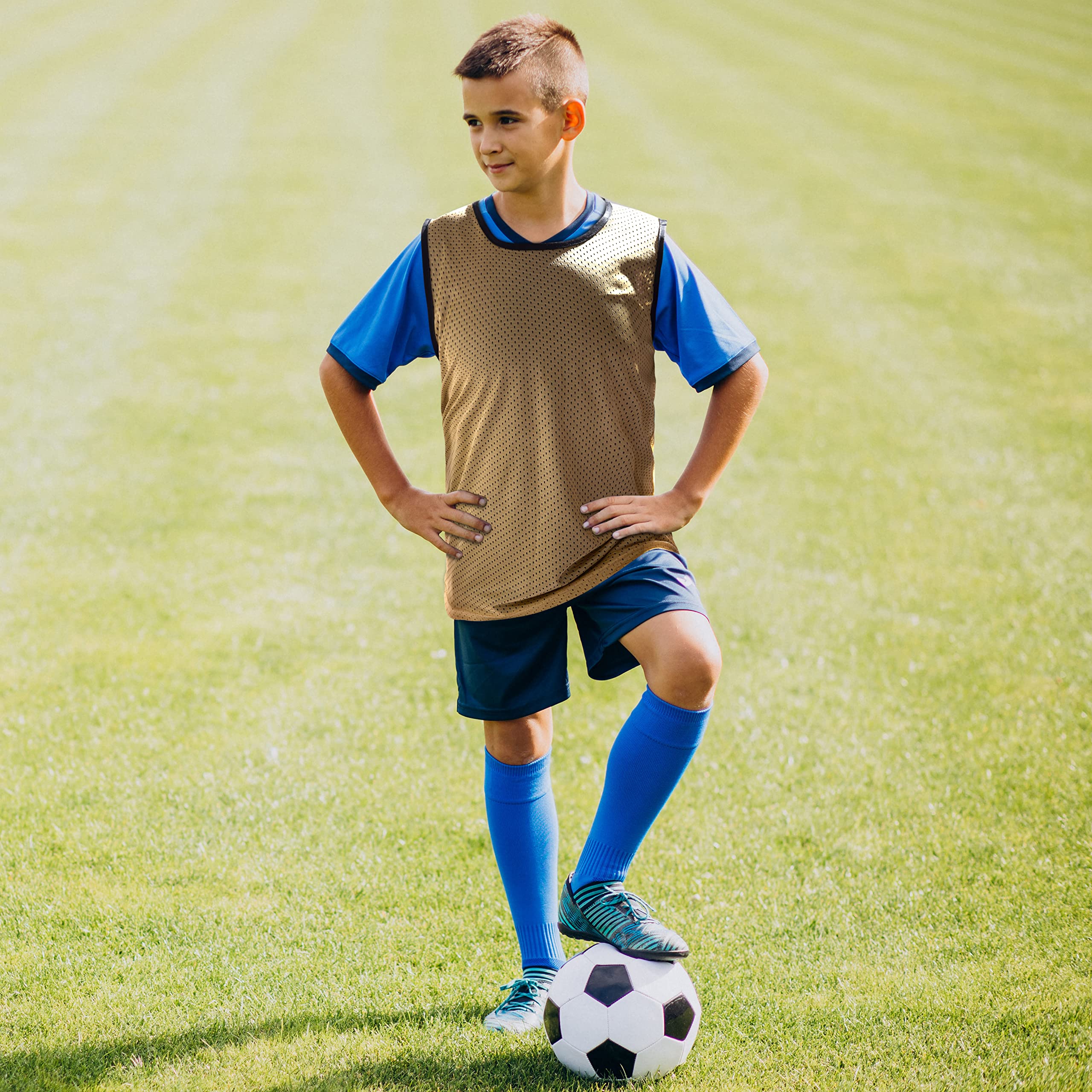 Reversible Basketball Jersey Set of 6 - Youth Team Uniforms for Boys & Girls - Perfect for Basketball Practice, Games and Team Sports