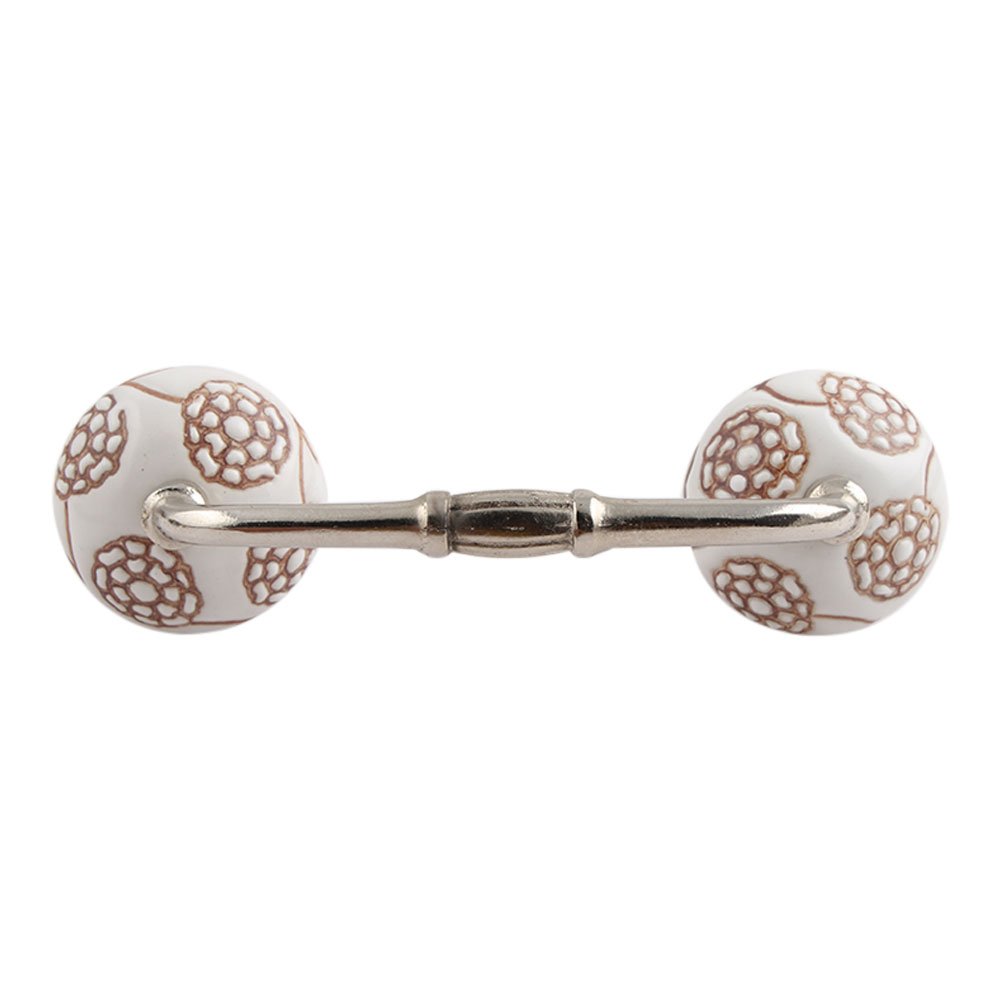 2 Pack Indian Shelf White Kitchen Cabinet Handles - 6