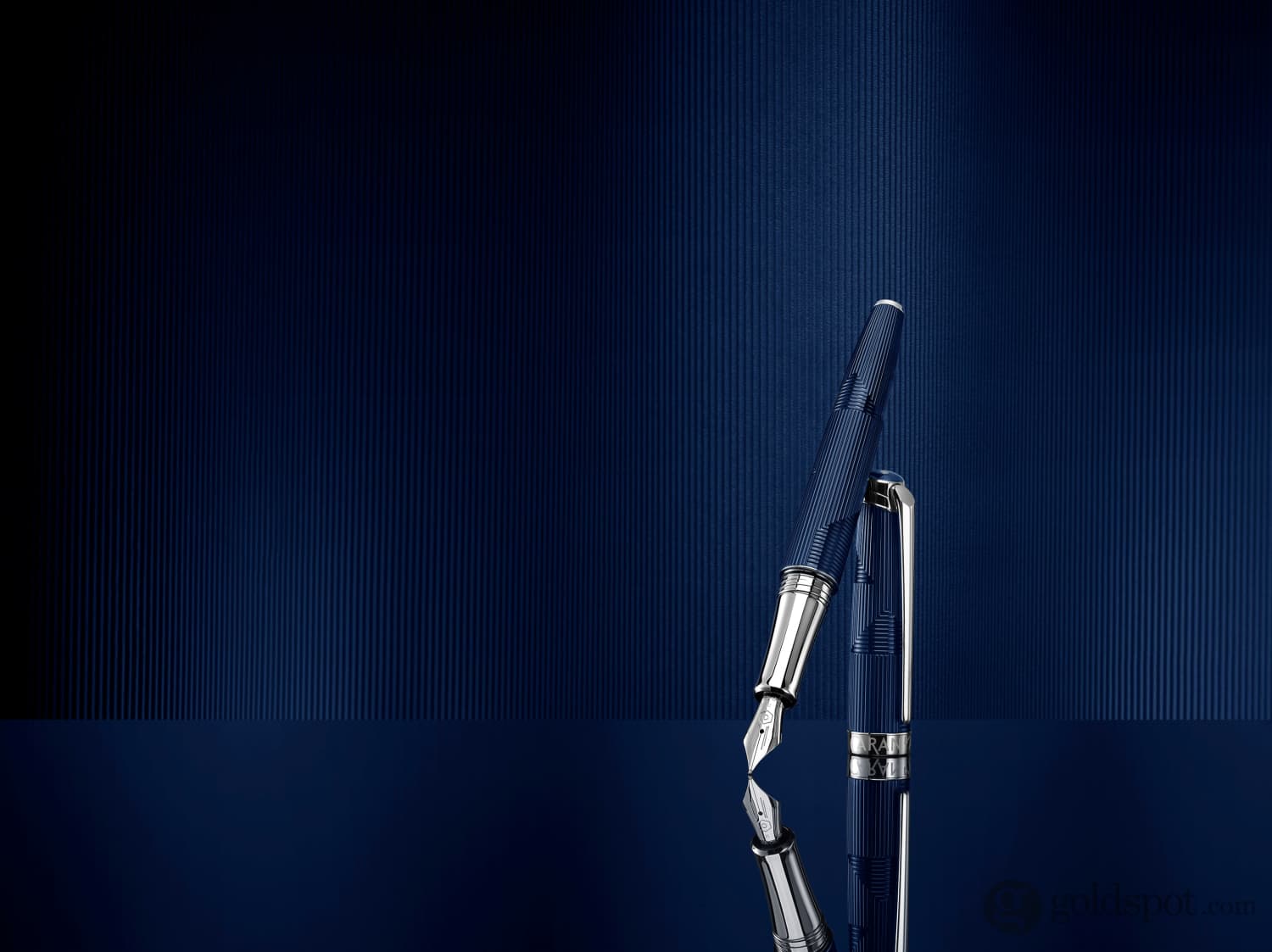 Caran d'Ache Léman Fountain Pen - Premium 18K Gold Nib in Bleu Marin Blue | Luxury Writing Instrument for Professionals, Collectors & Gift Giving