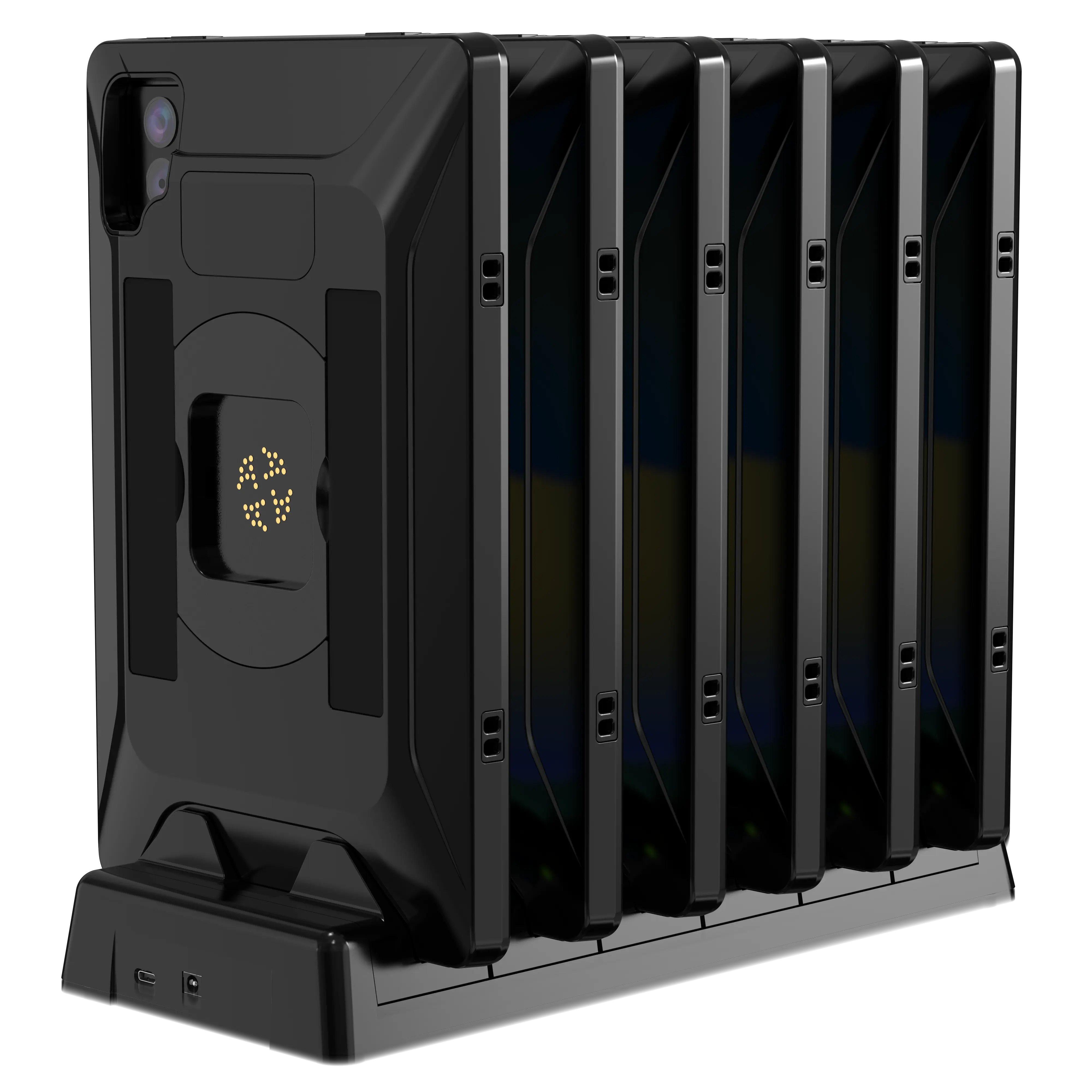 VersaGuard 6-Unit Pogo Pin Charging Dock Station for Multiple Devices - Perfect for Home, Office, and Retail Store Use