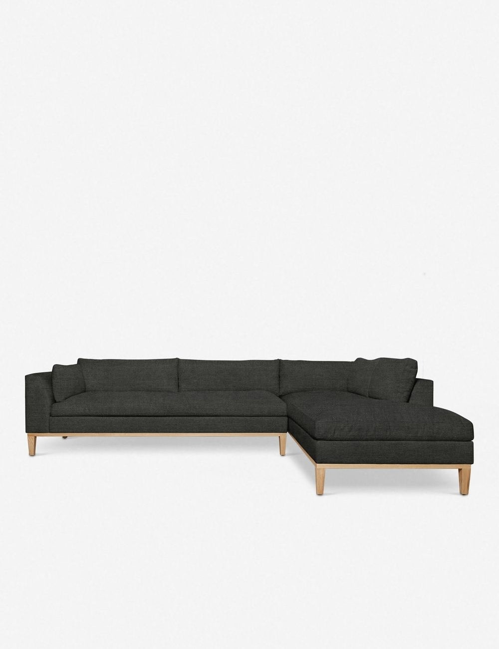 Charleston Sectional Sofa - Modern L-Shaped Couch with Reversible Chaise, Soft Fabric Upholstery for Living Room, Family Room & Home Theater
